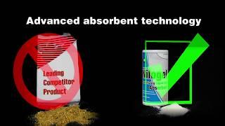Nilogel™ Professional Deodorizing Liquid Absorbent VS the Leading Competitor Product