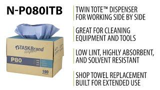 TaskBrand® P080 Premium Series Interfold TwinTote