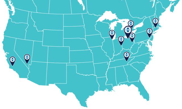 Hospeco Brands Group Map - Strategically Located Facilities